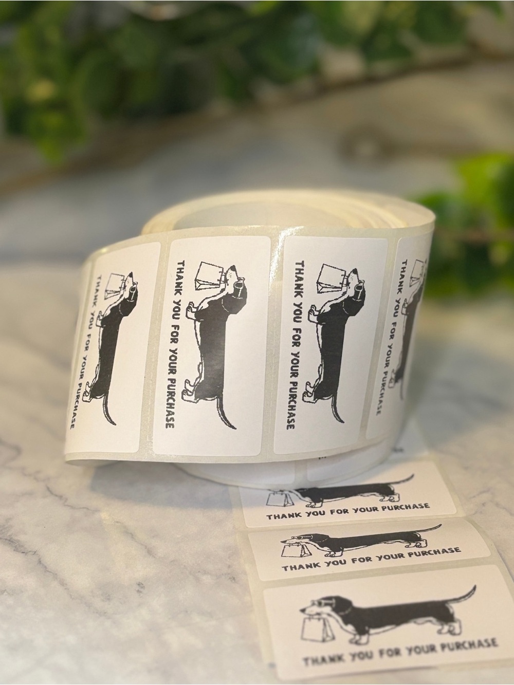 200 Dachshund Thank You for Your Purchase Stickers 2x1” Cute Dog Labels Gift